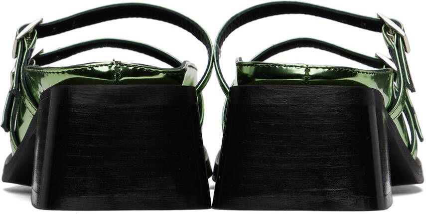 Justine Clenquet Green Andie Mules