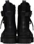 Juun.J Black Lace-Up Ankle Boots - Thumbnail 2