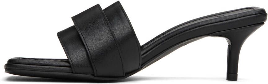Juun.J Black Velcro Heeled Sandals