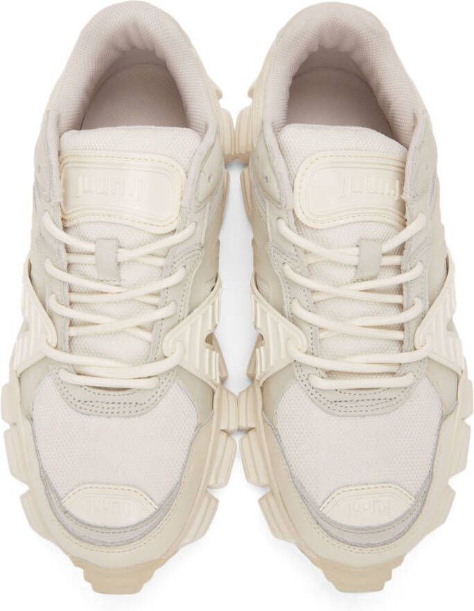 Juun.J Off-White Leather Sneakers