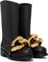 JW Anderson Black High Chain Rubber Boots - Thumbnail 4