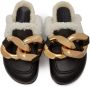 JW Anderson Black Shearling Chain Loafers - Thumbnail 5