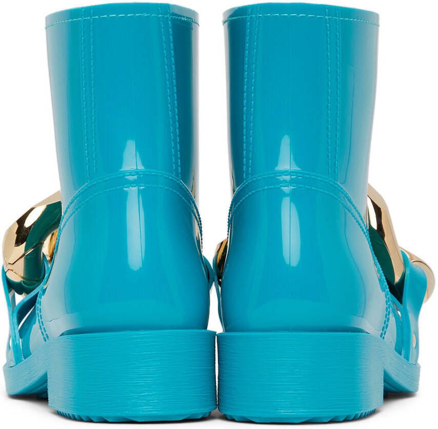 JW Anderson Blue Chain Rubber Boots