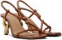 JW Anderson Brown Chain Heeled Sandals - Thumbnail 4