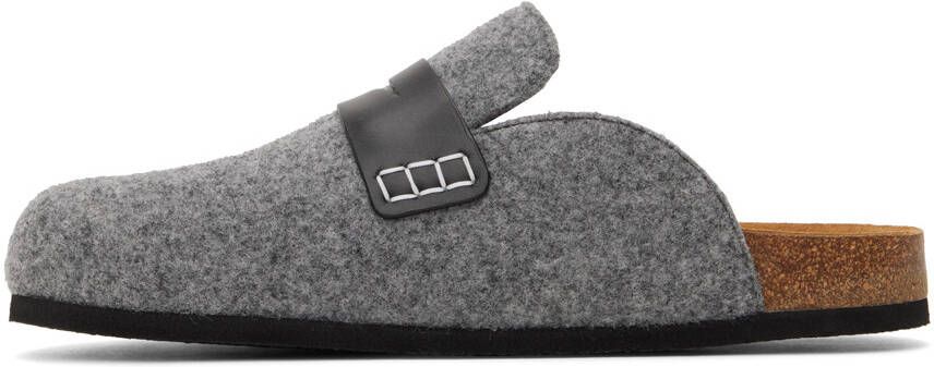 JW Anderson Gray Embroidered Clogs
