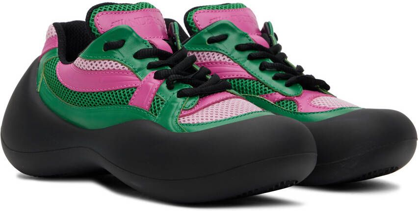 JW Anderson Green & Pink Bumper Hike Sneakers