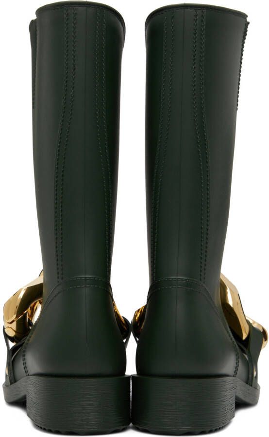 JW Anderson Green High Chain Rubber Boots