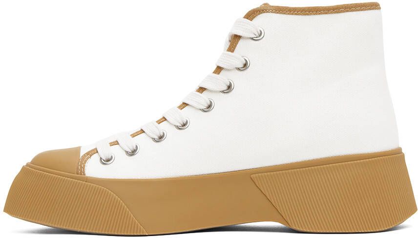 JW Anderson White & Tan High Top Sneakers