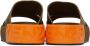 Kenzo Khaki & Orange yama Leather Sandals - Thumbnail 2