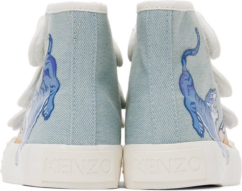Kenzo Kids Blue Velcro Sneakers