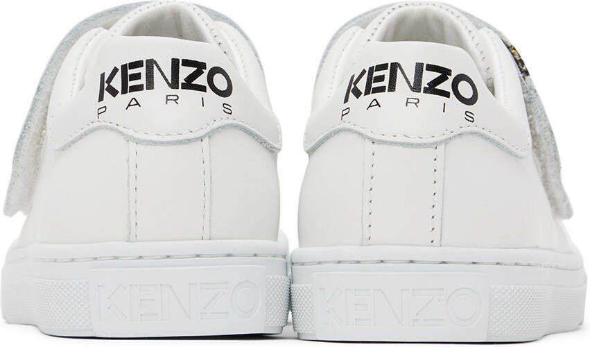 Kenzo Kids White Velcro Sneakers