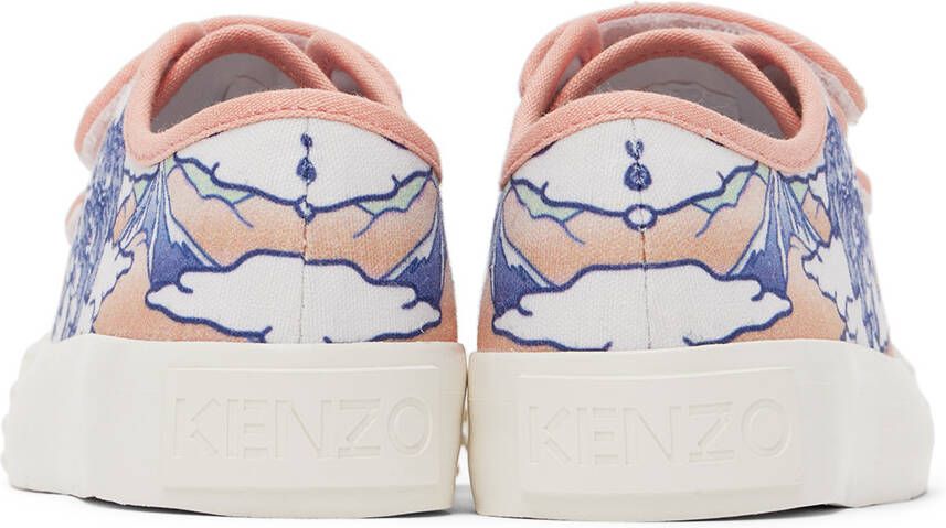 Kenzo Kids White Velcro Sneakers