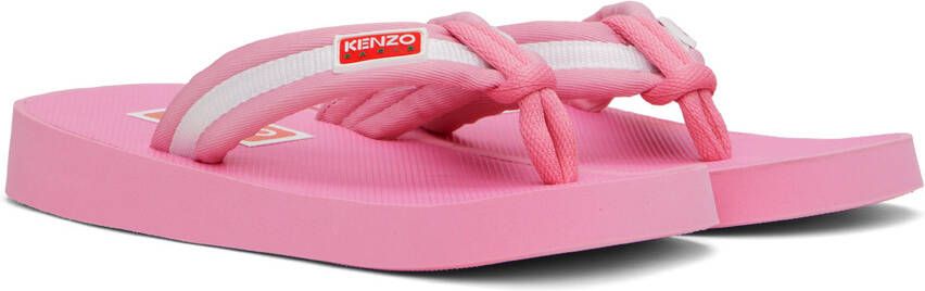 Kenzo Pink Setta Flip Flops