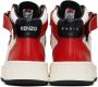 Kenzo Red & White Hoops Trainer Sneakers - Thumbnail 2