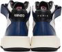 Kenzo White & Navy Paris Hoops Sneakers - Thumbnail 2
