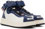 Kenzo White & Navy Paris Hoops Sneakers - Thumbnail 4