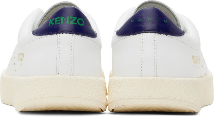 Kenzo White & Navy Swing Sneakers