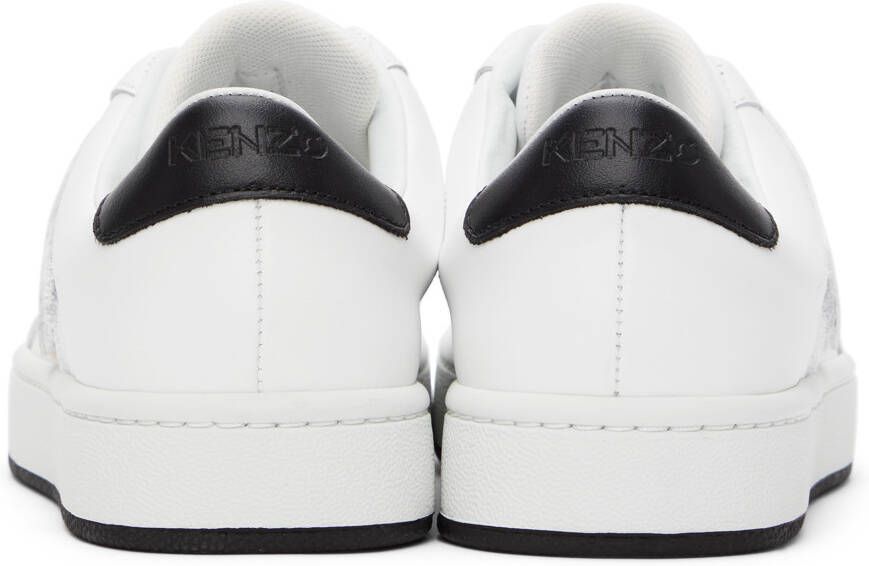 Kenzo White Velcro Kourt Scratch Sneakers