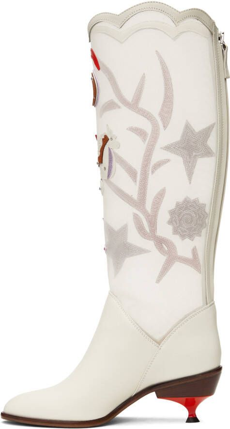 Kiko Kostadinov White Mirka Boots