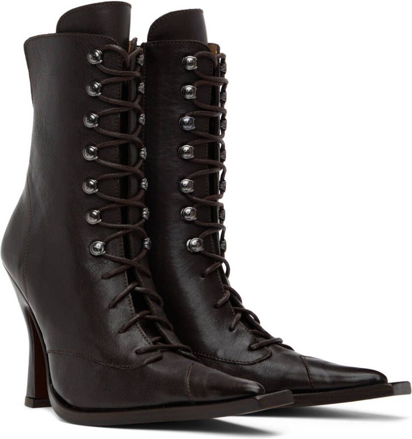 KNWLS Black Serpent Lace-Up Boots