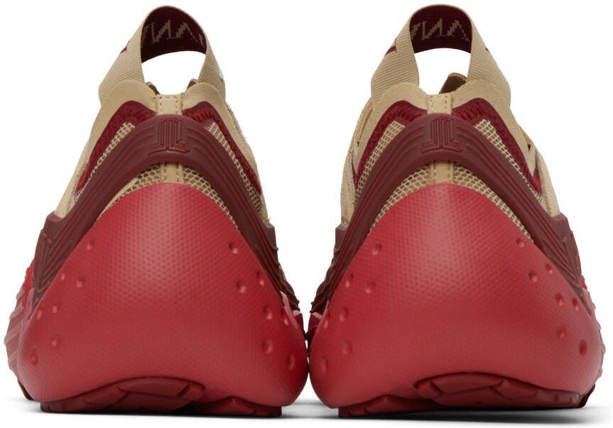 Lanvin Beige & Red Flash-X Sneakers