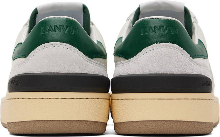 Lanvin Gray & Green Clay Sneakers