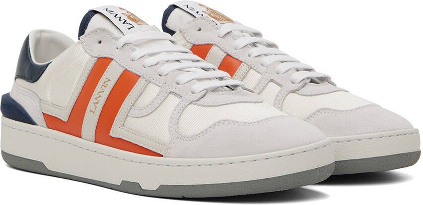 Lanvin Gray & Orange Clay Sneakers
