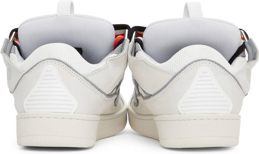 Lanvin Off-White & Grey Curb Sneakers