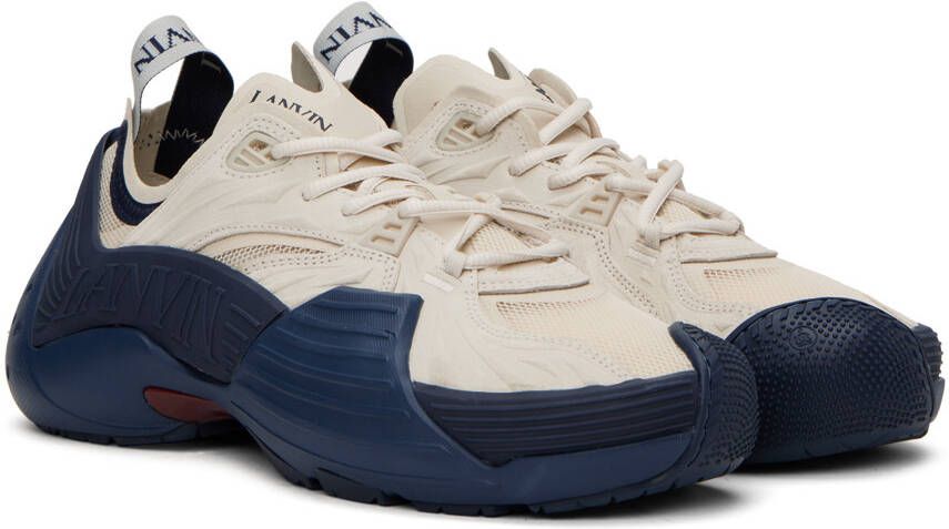 Lanvin Off-White & Navy Flash-X Sneakers