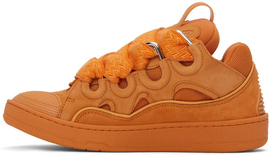 Lanvin Orange Curb Sneakers