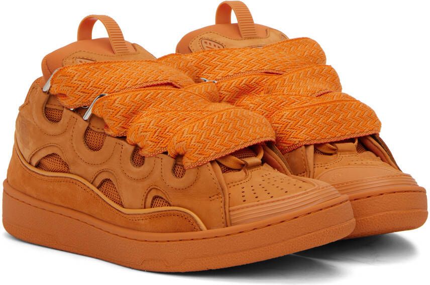 Lanvin Orange Curb Sneakers