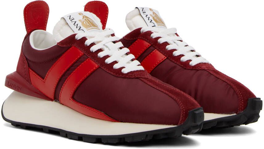 Lanvin Red & Burgundy Bumpr Sneakers
