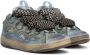 Lanvin SSENSE Exclusive Blue Curb Sneakers - Thumbnail 4