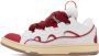 Lanvin SSENSE Exclusive White & Red Curb Sneakers - Thumbnail 3