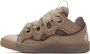 Lanvin Taupe Curb Sneakers - Thumbnail 3