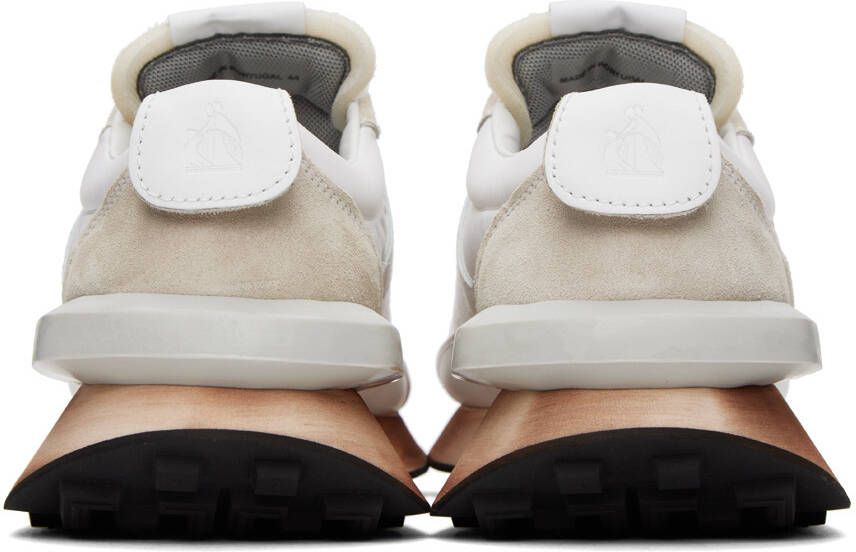 Lanvin White & Beige Bumpr Sneakers