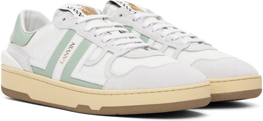 Lanvin White & Green Clay Sneakers