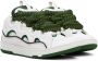 Lanvin White & Green Curb Sneakers - Thumbnail 4