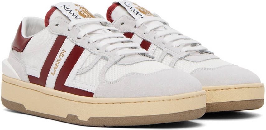 Lanvin White & Red Clay Sneakers