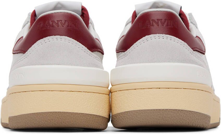 Lanvin White & Red Clay Sneakers