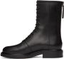 Legres Black Leather Combat Boots - Thumbnail 3
