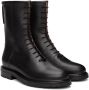 Legres Black Leather Combat Boots - Thumbnail 4
