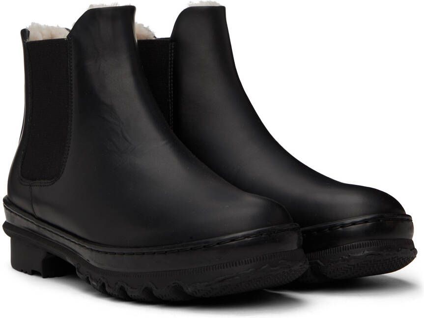 Legres Black Shearling Garden Boots