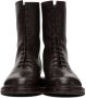 Legres Brown Leather Combat Boots - Thumbnail 2