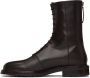 Legres Brown Leather Combat Boots - Thumbnail 3