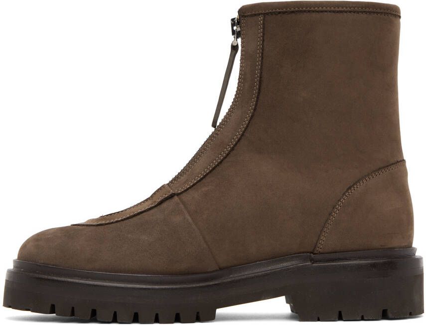 Legres Brown Nubuck Ankle Boots
