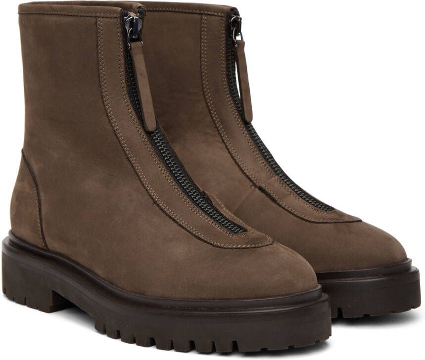 Legres Brown Nubuck Ankle Boots