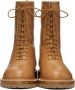 Legres Tan Leather Combat Boots - Thumbnail 2