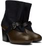 LEMAIRE Black & Brown Pin-Buckle Boots - Thumbnail 4