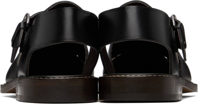 LEMAIRE Black Fisherman Sandals